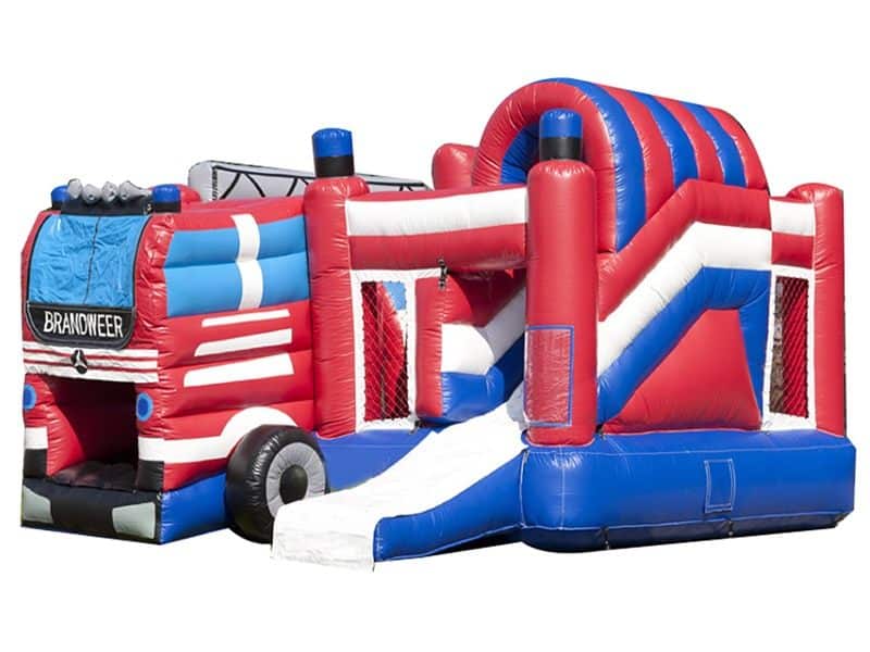 E132027 Fire Department Inflatable Bouncy Castle Slide - Image 1