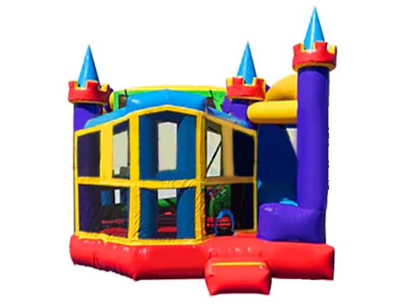 E102106 Wacky Castle 5 in 1 Module Commercial Inflatable Combo - Image 1