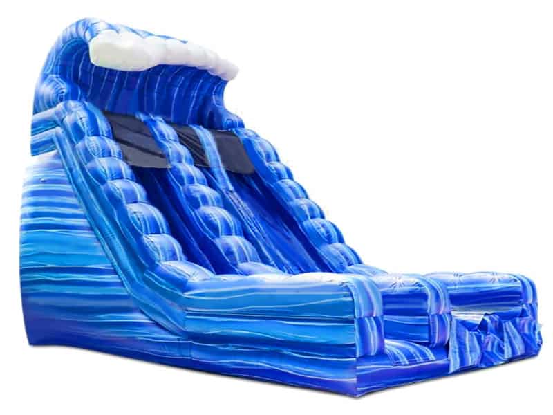 E103104 22 Ft Blue Crush Dual Lane Dry Inflatable Slide - Image 1
