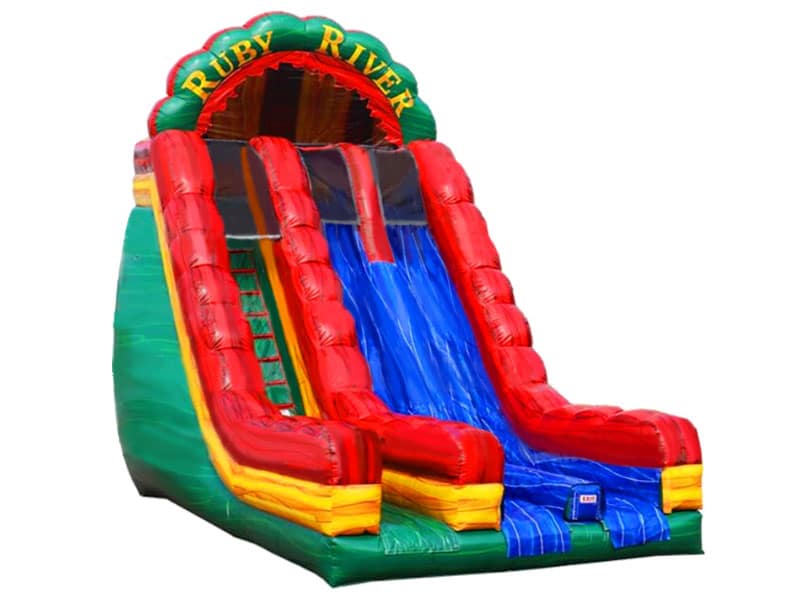 E103105 22 Ft Ruby River Dual Lane Inflatable Slide - Image 1