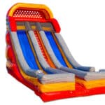 24 Ft Blazing Dual Lane Inflatable Slide with Side Exits