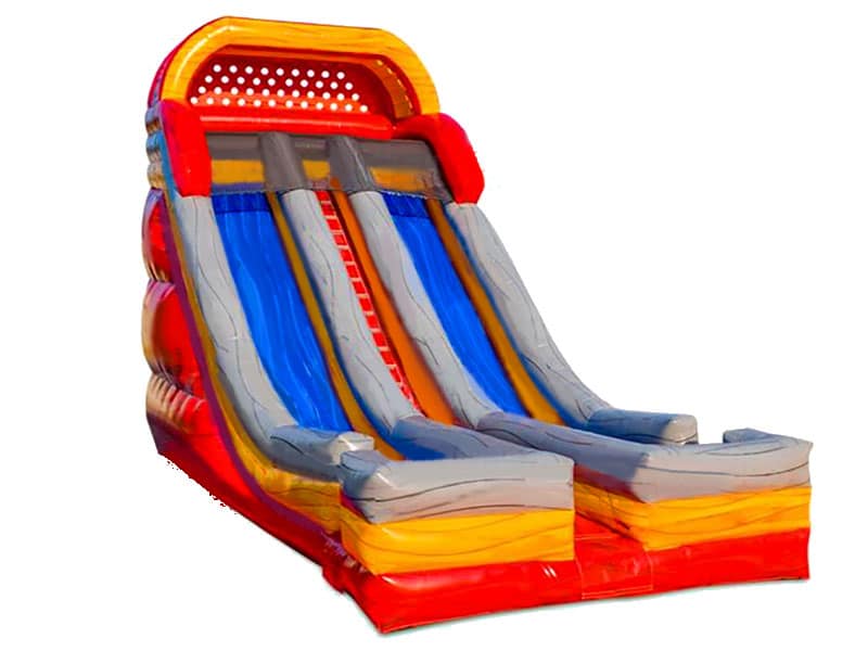 E103106 24 Ft Blazing Dual Lane Inflatable Slide with Side Exits - Image 1