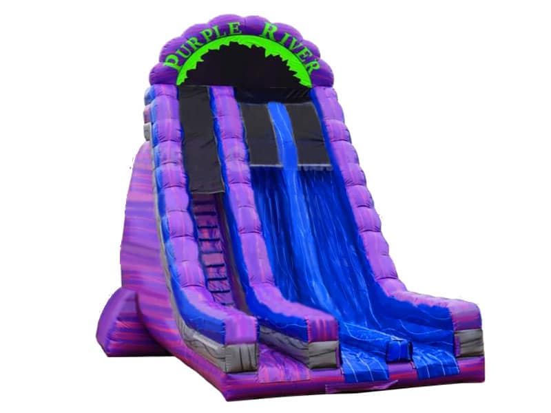E103107 27 Ft Purple River Dual Lane Inflatable Slide - Image 1