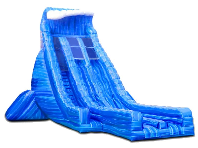 E103110 36 Ft Dry Inflatable Slide Dual Lane Blue Crush - Image 1