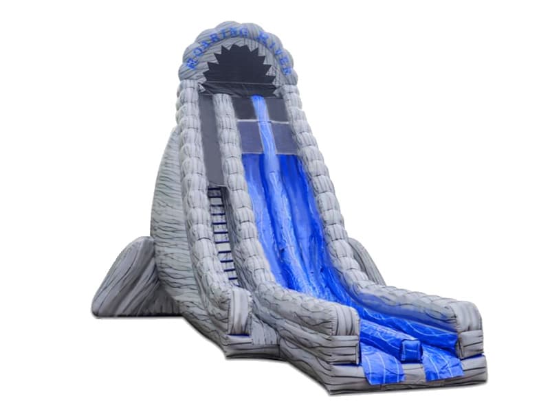 E103112 42 Ft Roaring River 2 Lane Dry Inflatable Slide - Image 1