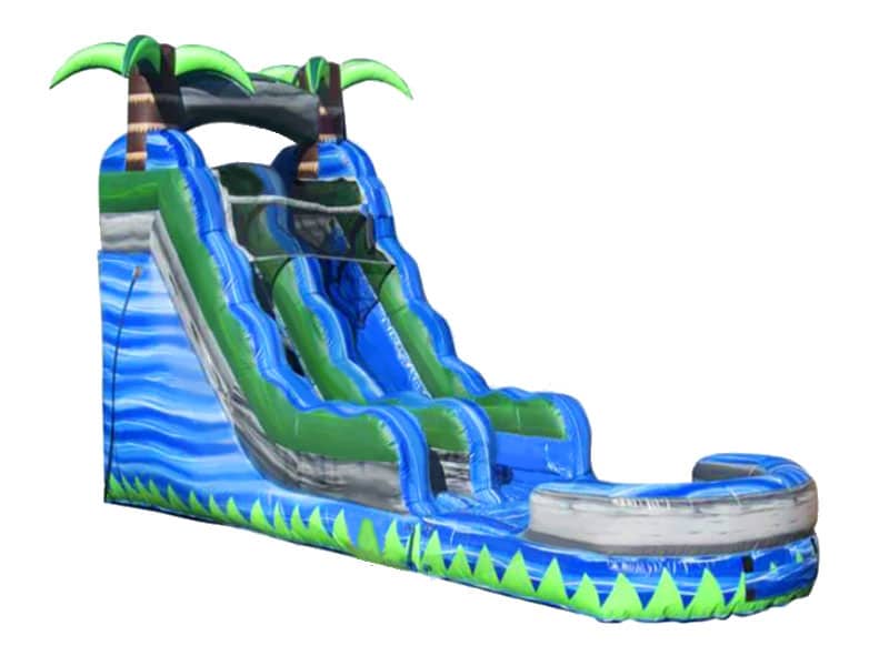 E104102 15 Ft Blue Crush SL Commercial Inflatable Water Slide - Image 1