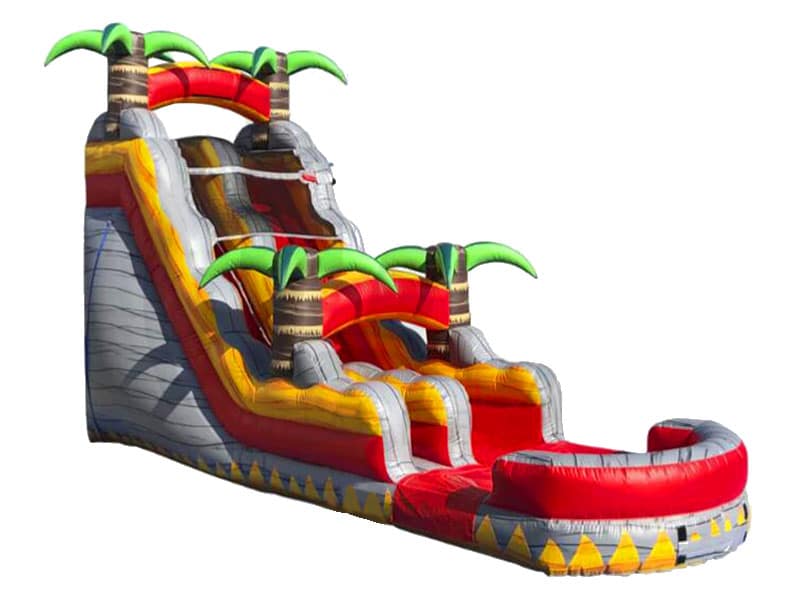 E104105 18 Ft Tropical Lava Rush SL Inflatable Water Slide - Image 1