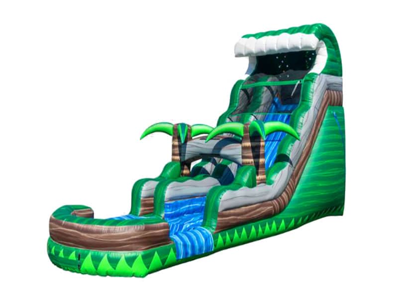 E104106 18 Ft Emerald Crush Tsunami SL Inflatable Water Slide - Image 1