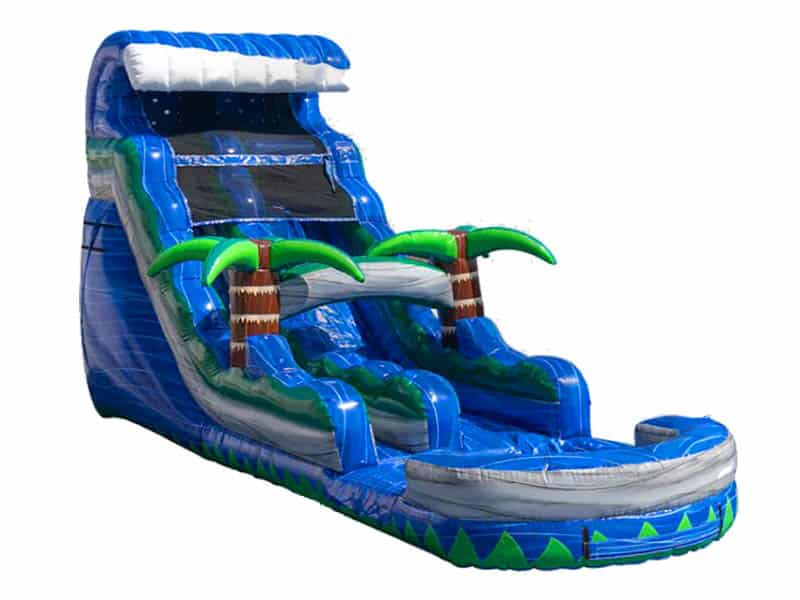 E104108 18 Ft Blue Crush Tsunami SL Inflatable Water Slide - Image 1