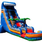 22 Ft Tropical Fireblast Tsunami SL Inflatable Water Slide