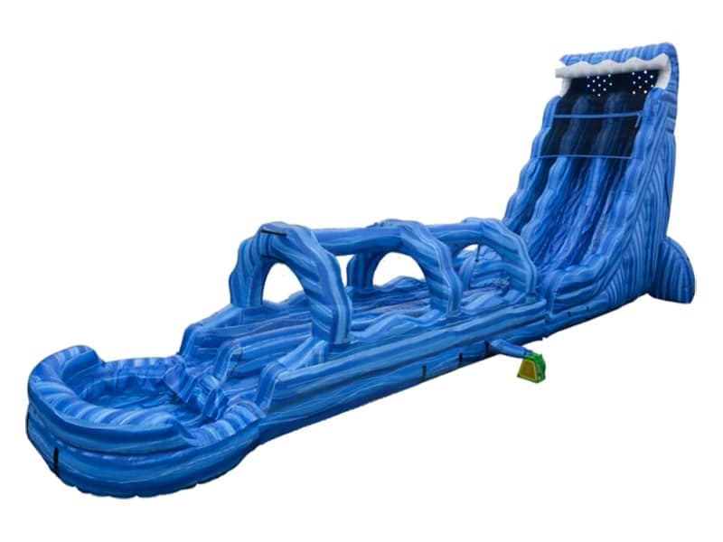 E104115 27 Ft Deep Blue Sea DL Inflatable Water Slide With Slip And Slide - Image 1