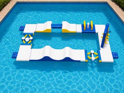 Inflatable Swimming Pool Obstacle Course