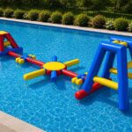 Star Island Inflatable Pool Challenge Course