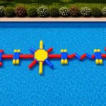 Star Splash Inflatable Pool Obstacle Course